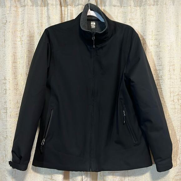 Women's‎ Storm Creek Fleece Lined Black Grey Full Zip Jacket Inner Pockets Large - Picture 1 of 7